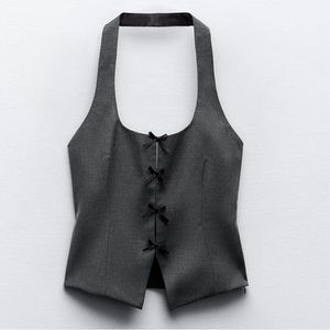 Zara NWT Bow Halter Top